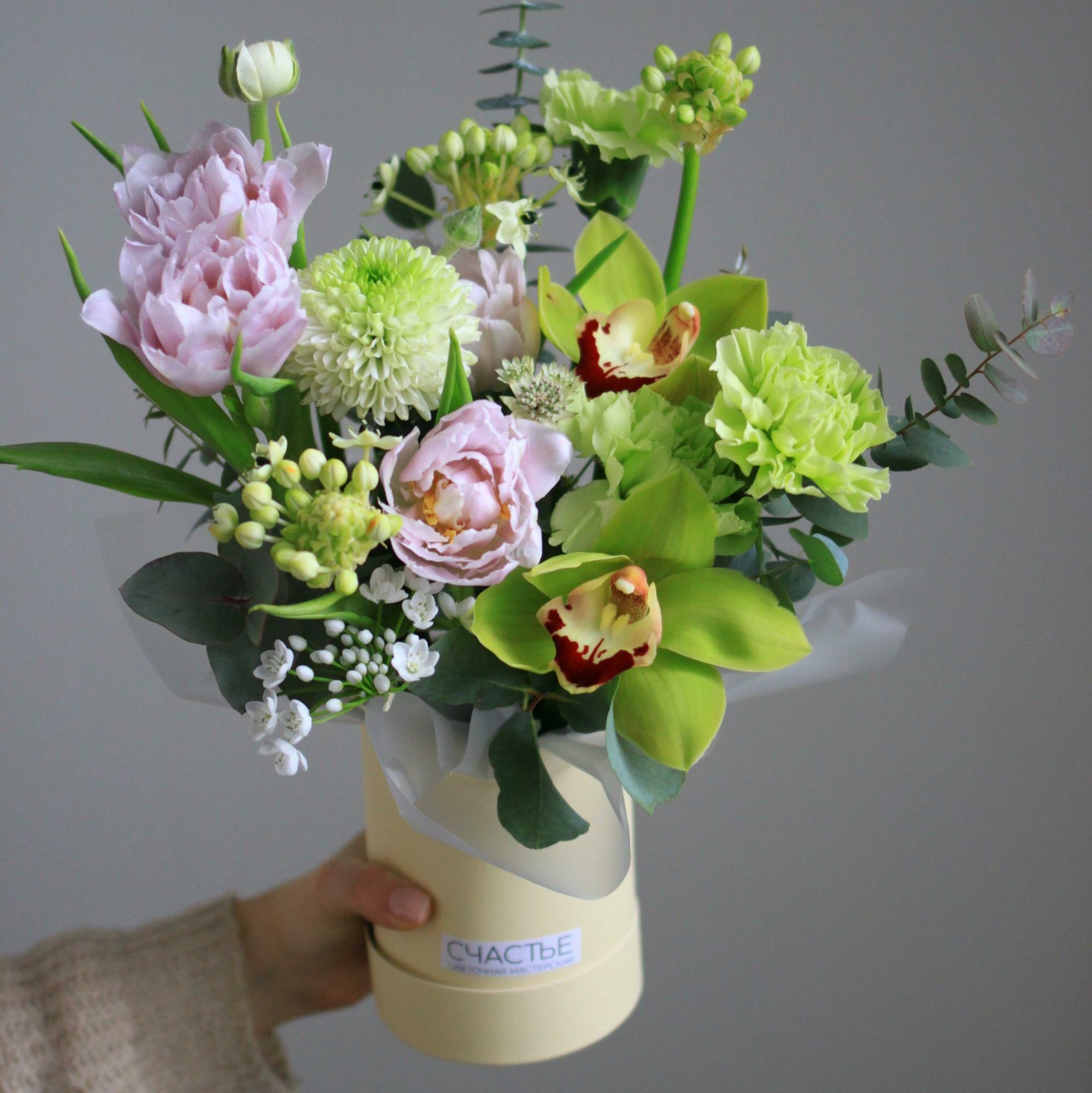 Воздушная композиция  в коробочке в размере S