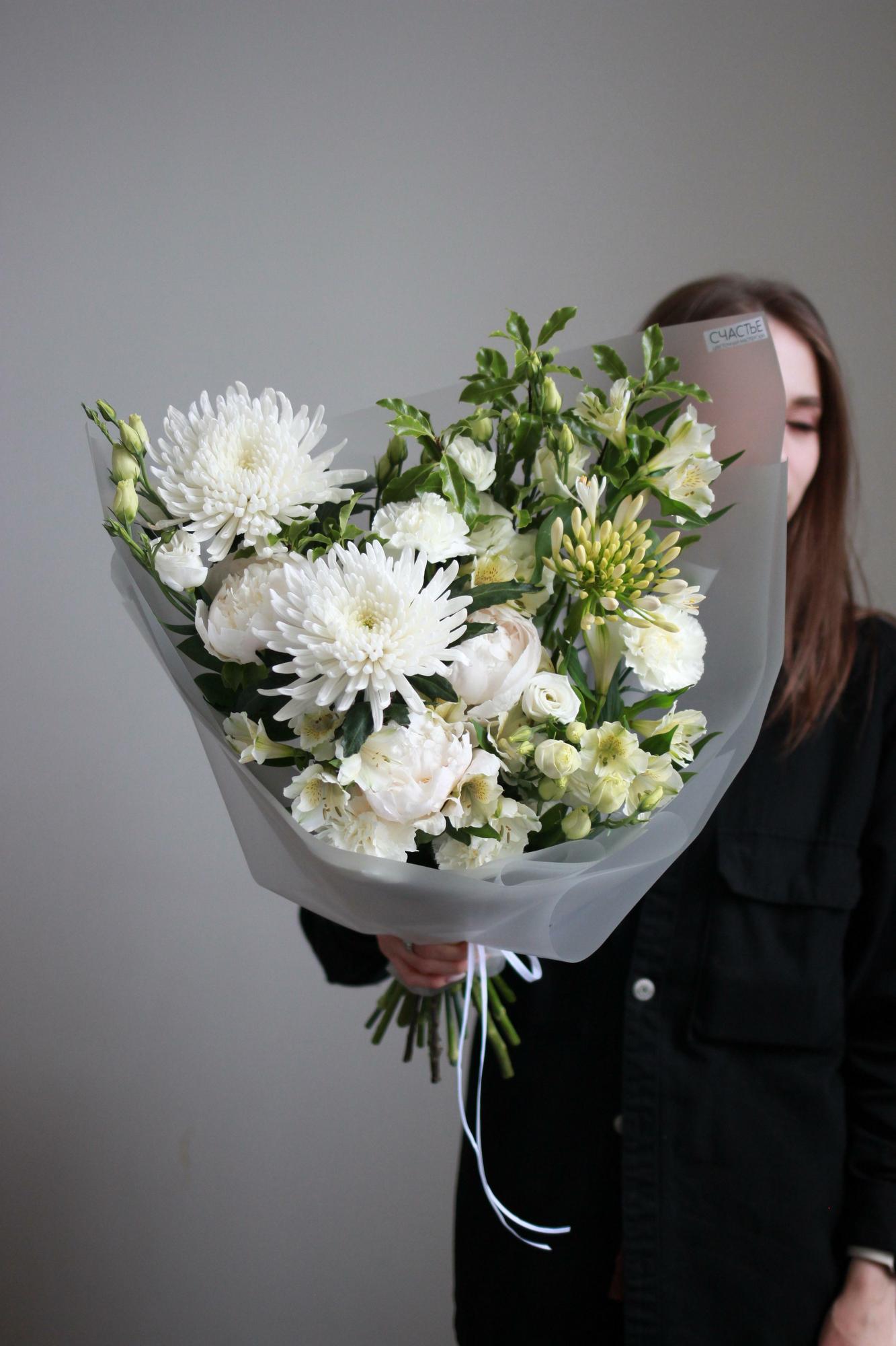 Белоснежный букет большой