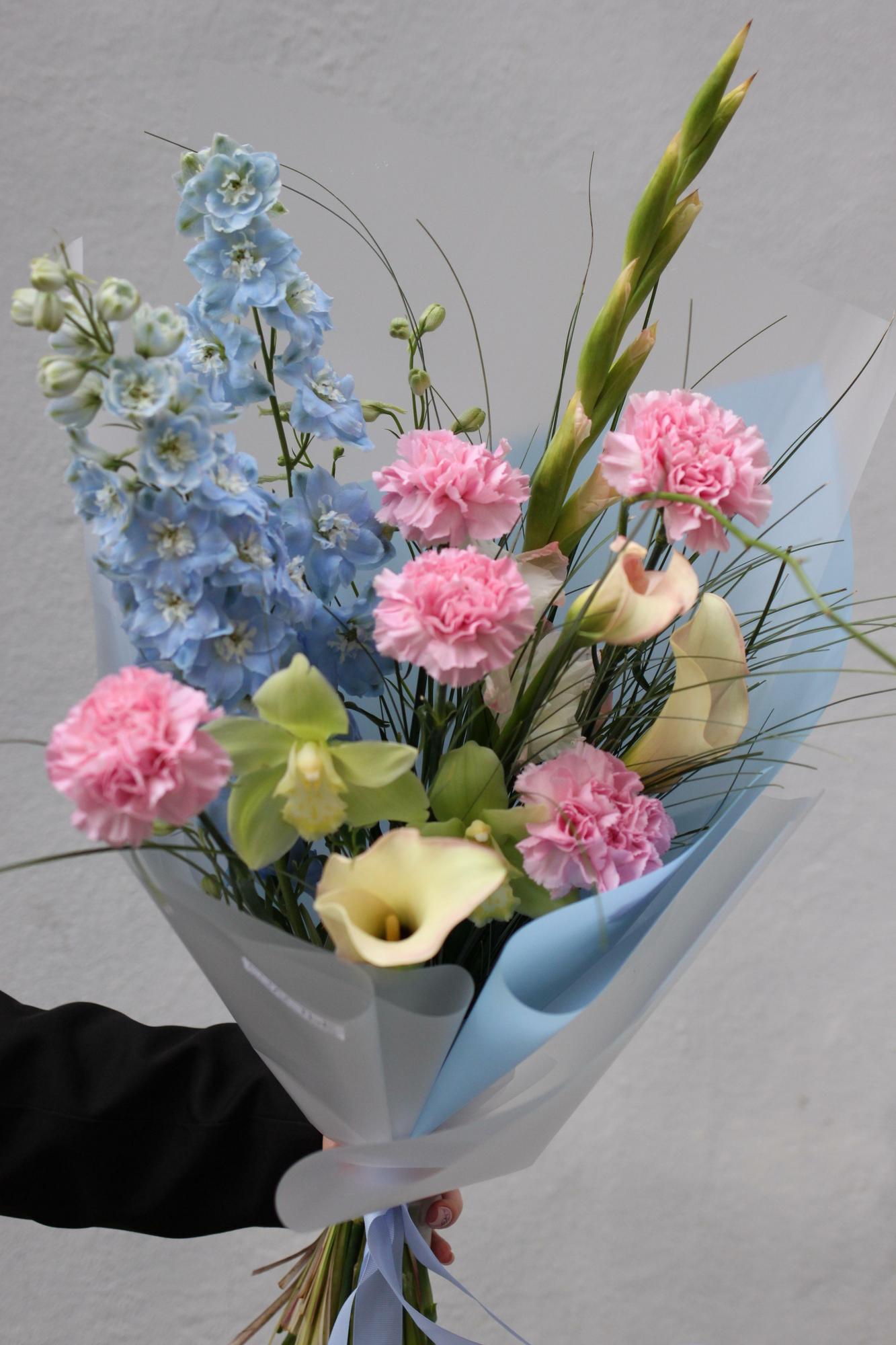 Букет в нежнейших оттенках с каллами