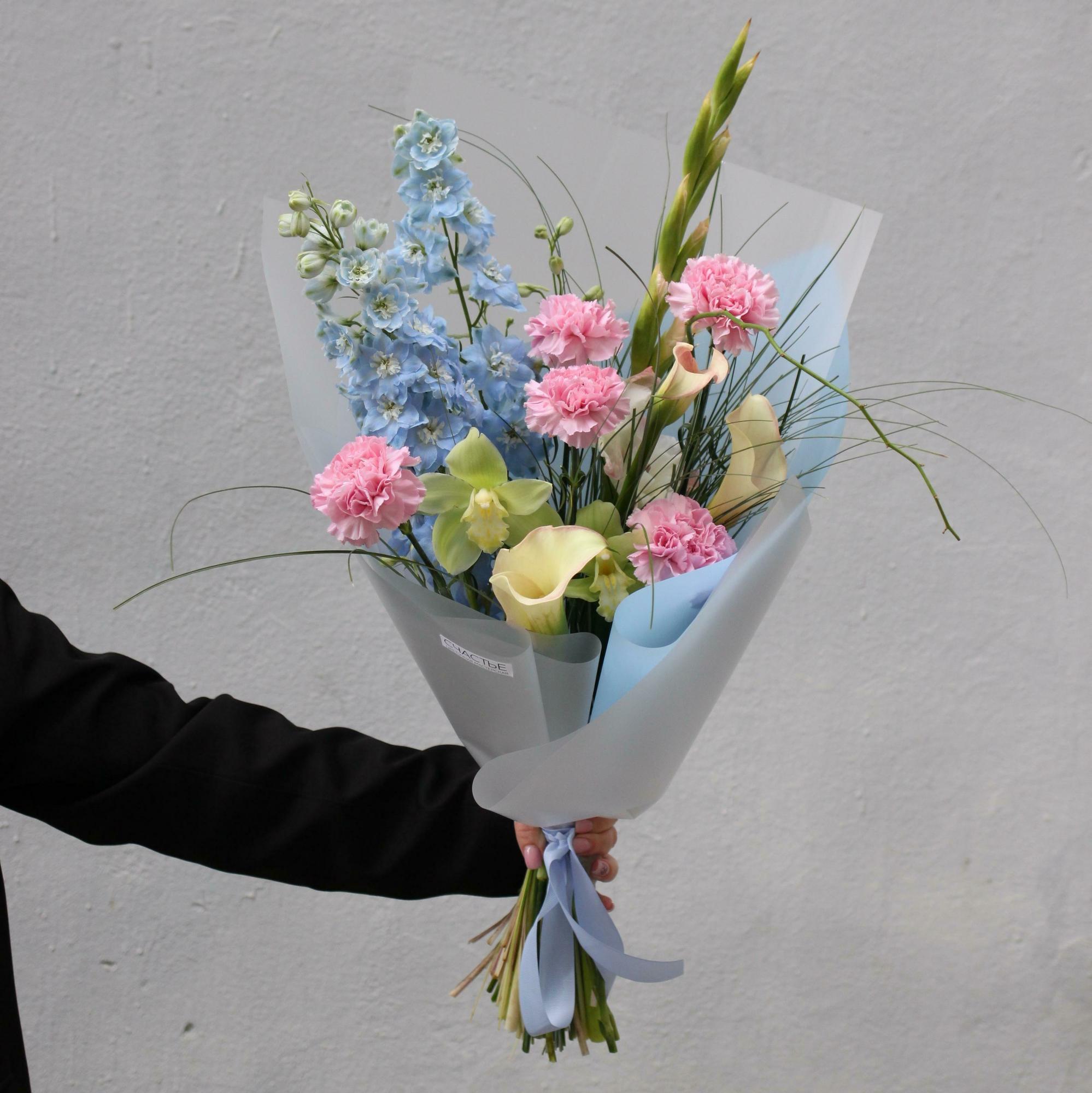 Букет в нежнейших оттенках с каллами