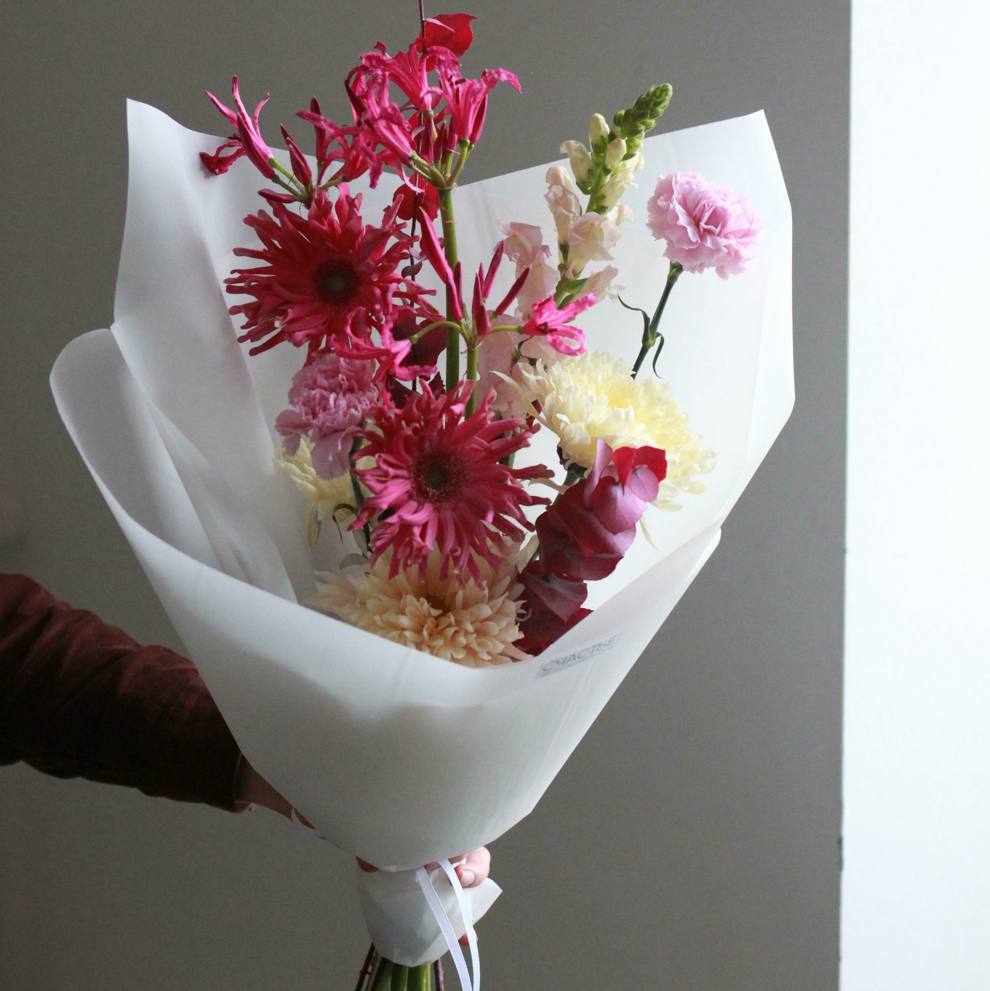 Букет Лимонно-малиновый