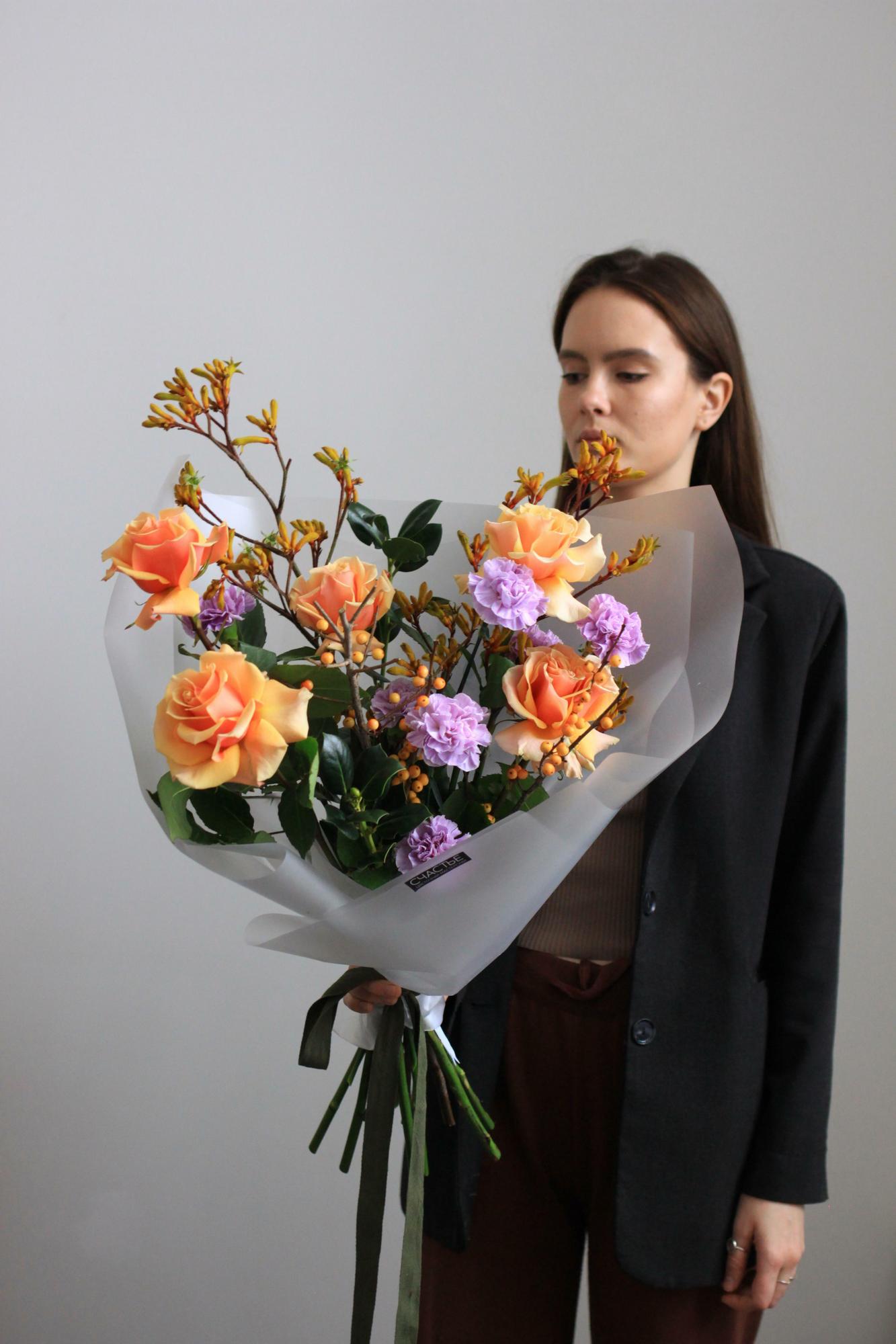 Букет с французской розой