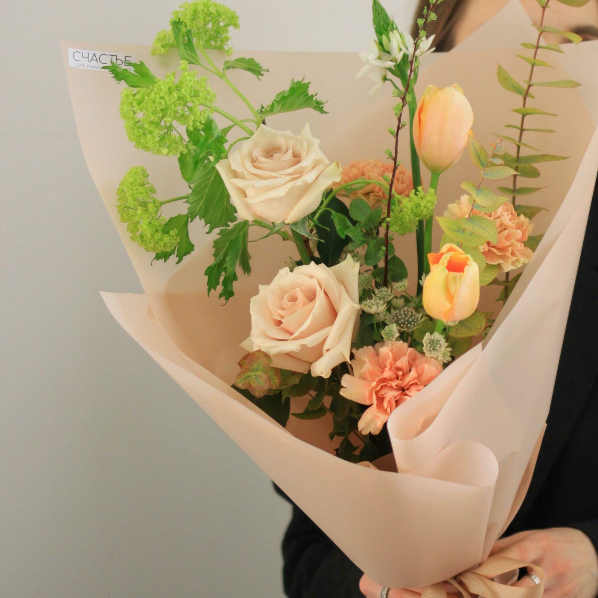 Букет пудрово-зеленый