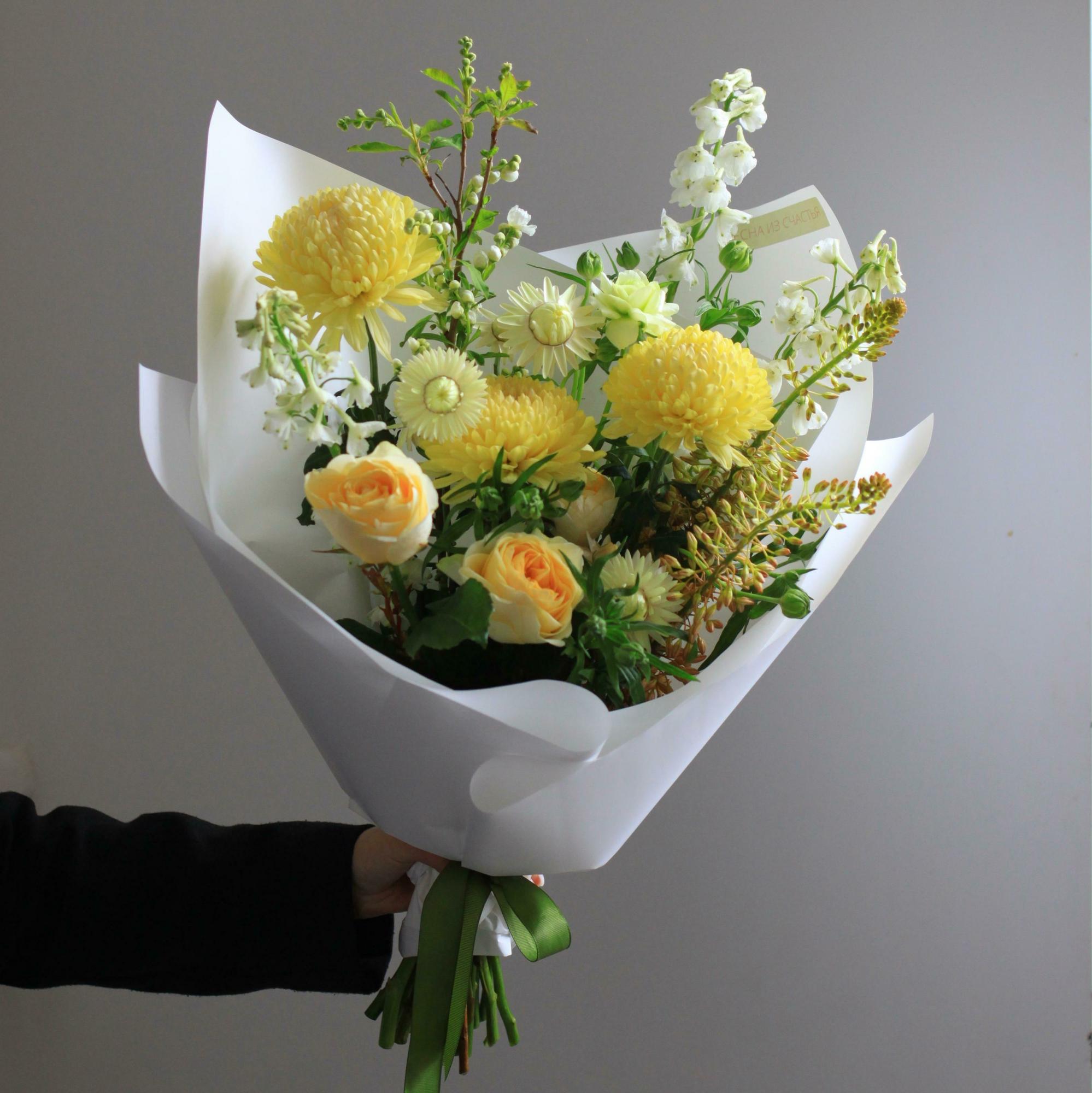 Букет в лимонной гамме