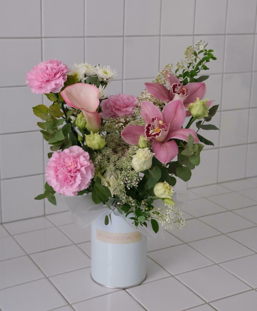 Баночка с орхидеями