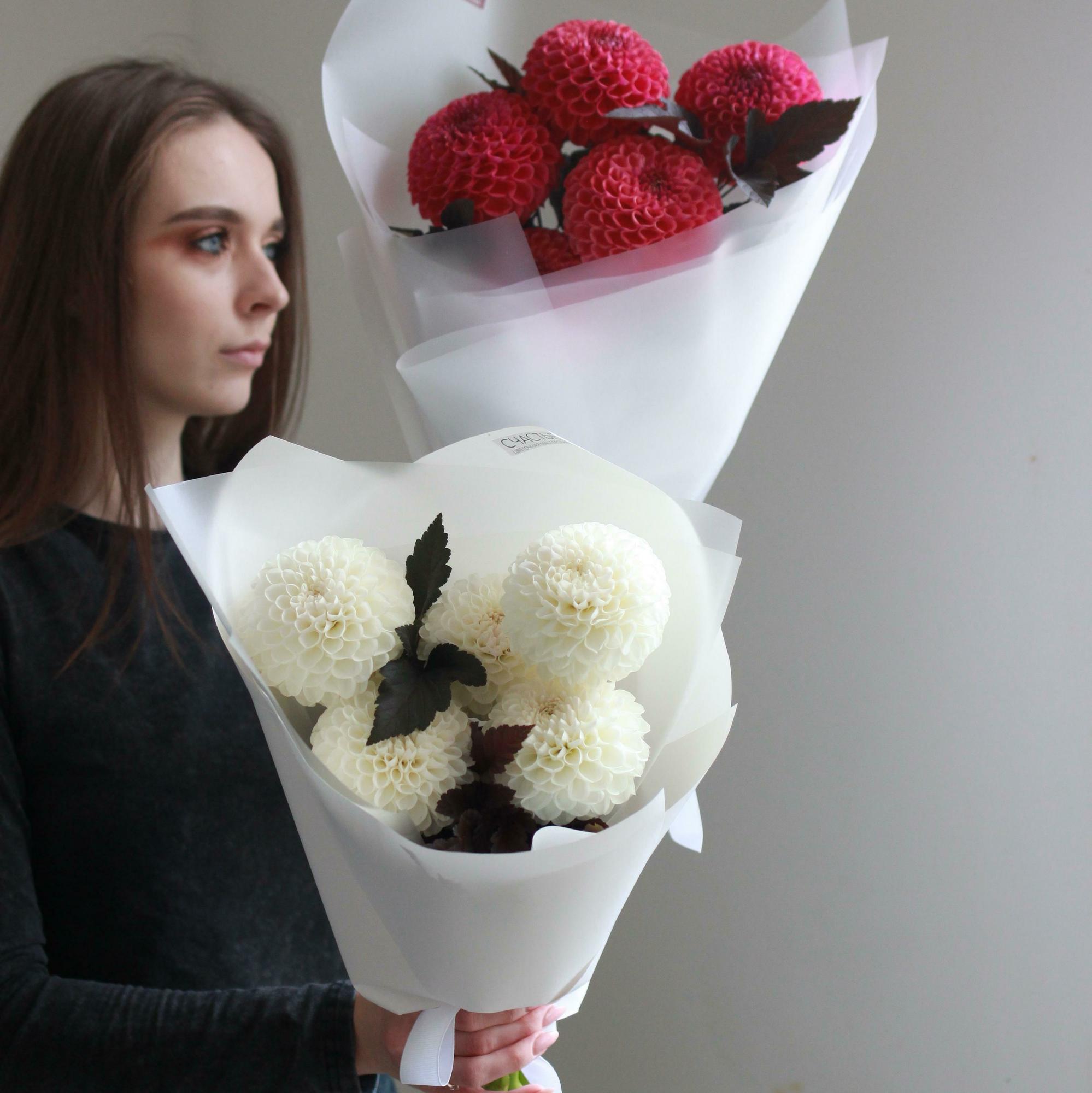 Георгины + веточки