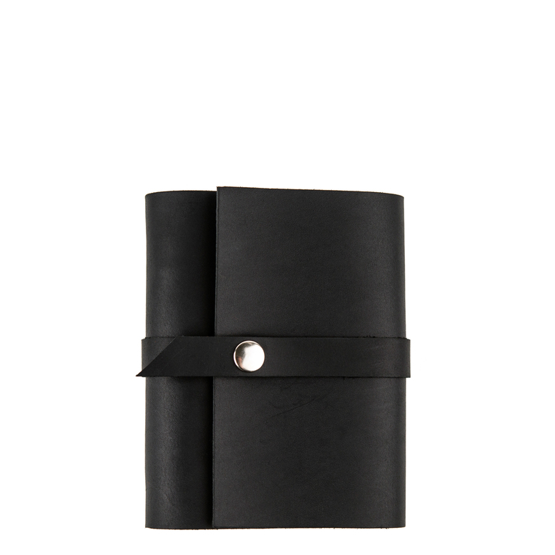 Кожаный блокнот А6 на кольцах с ремнём и магнитной кнопкой