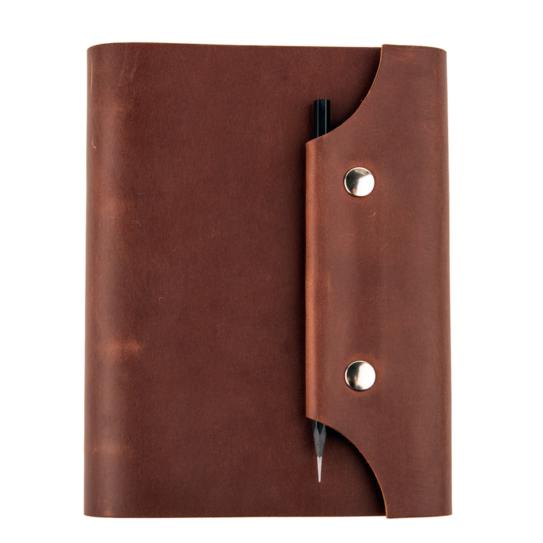 Кожаный блокнот А5 на кольцах и магнитных кнопках