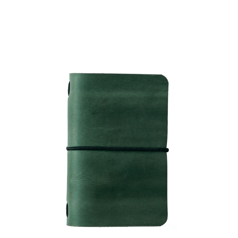 Кожаный блокнот со сменными тетрадями закреплёнными на резинку