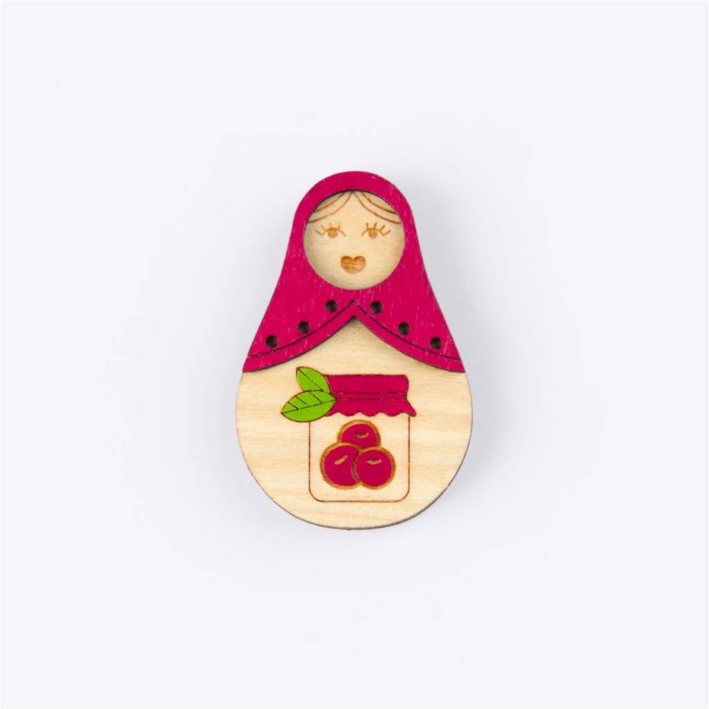 Значок "МАТРЕШКА С ВАРЕНЬЕМ"