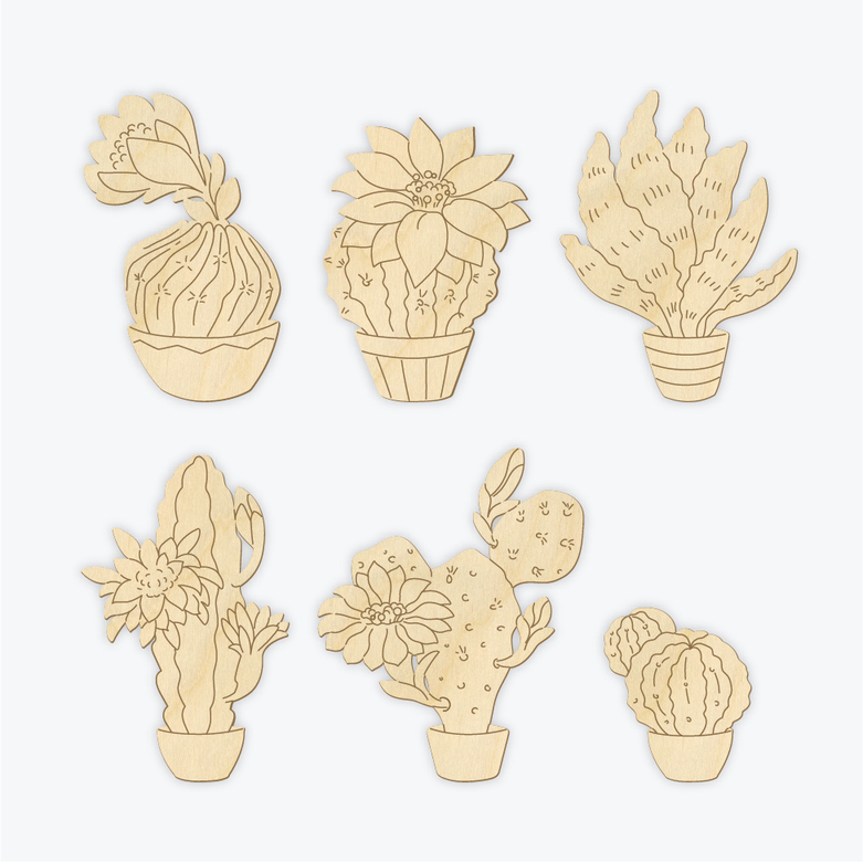 Заготовка для значка / Набор кактусы Арт. ЗН_0371