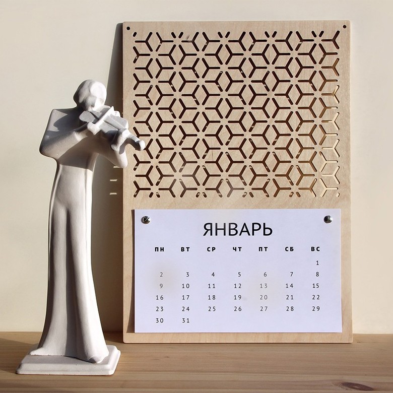 ДЕРЕВЯННЫЙ КАЛЕНДАРЬ №1
