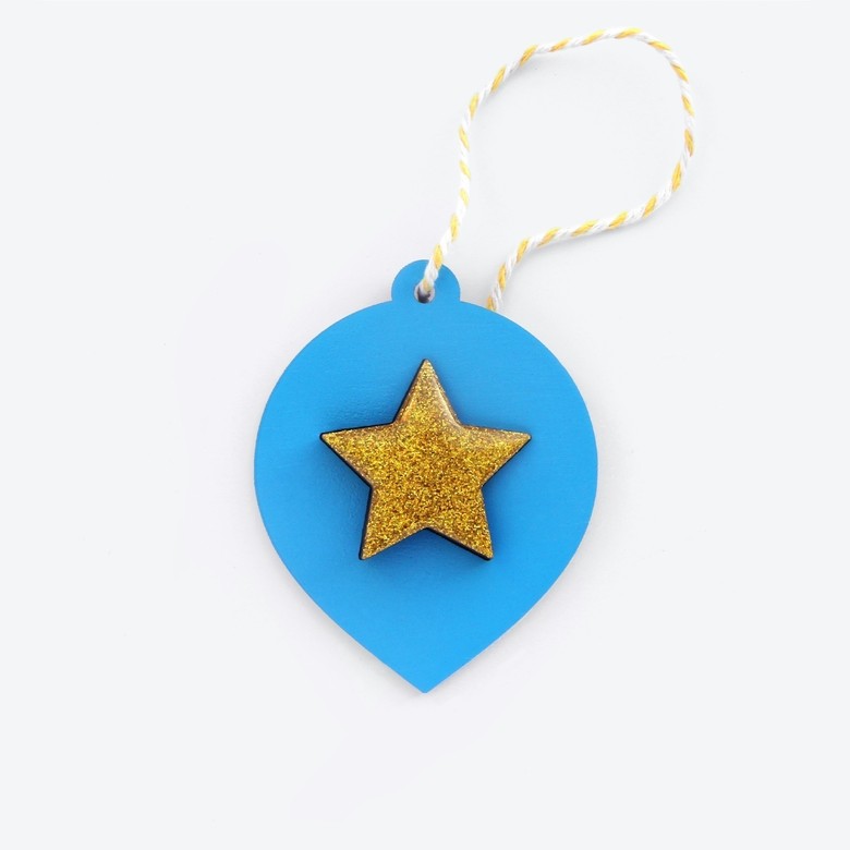 КОМПЛЕКТ "STAR"/ брошь+новогодняя игрушка