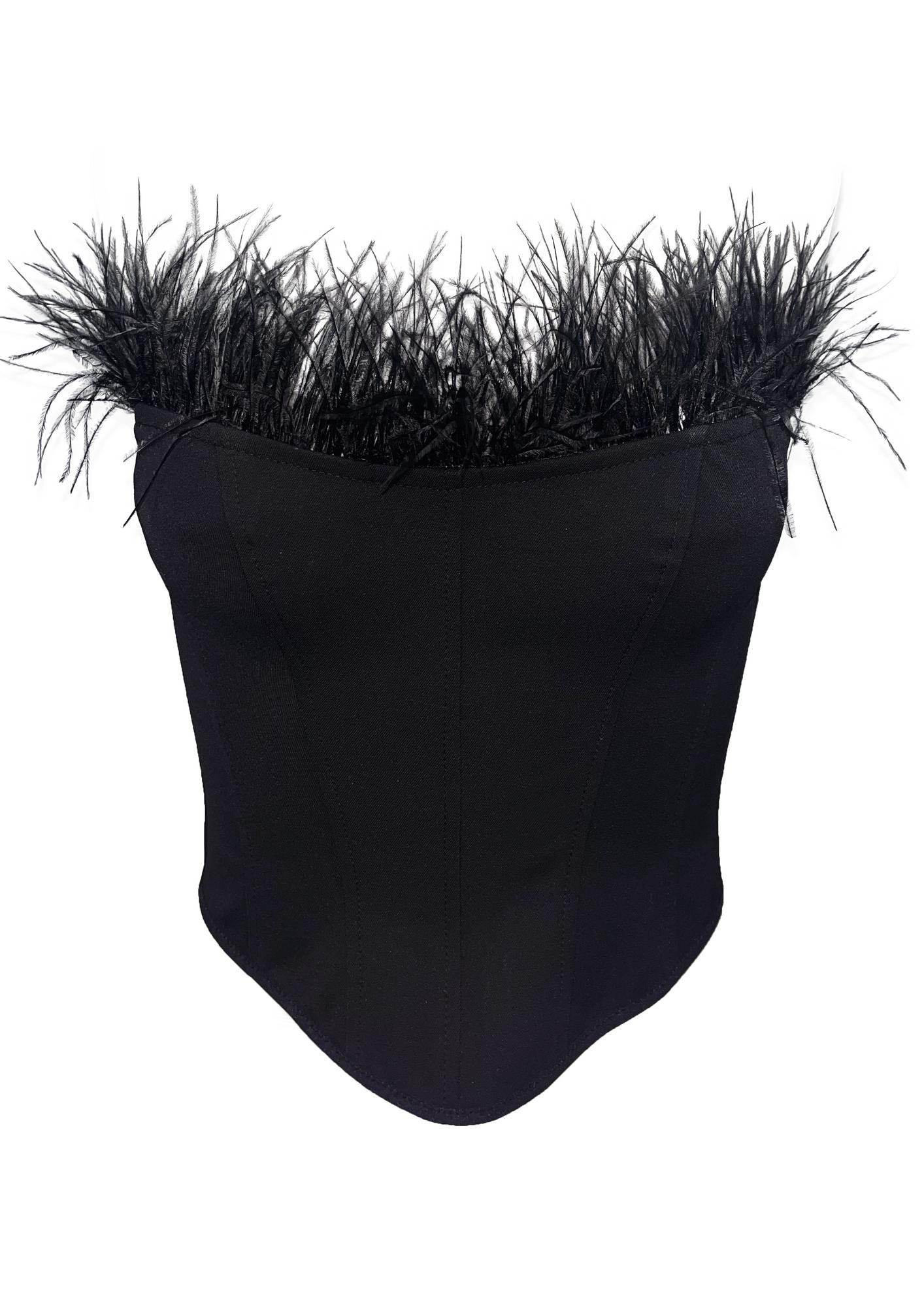 Топ с перьями