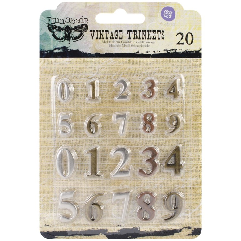 Металлические цифры арабские Sunrise Sunset Mechanicals Metal Vintage Trinkets Mini Numbers .5" To .75", 20/Pkg