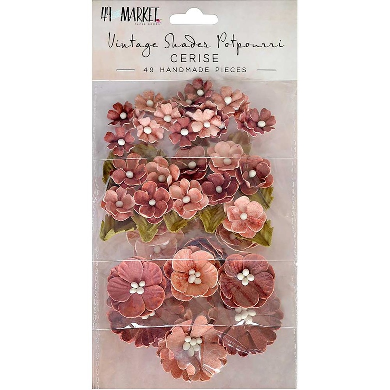 Цветы Cerise 49 And Market Vintage Shades Potpourri 49/Pkg