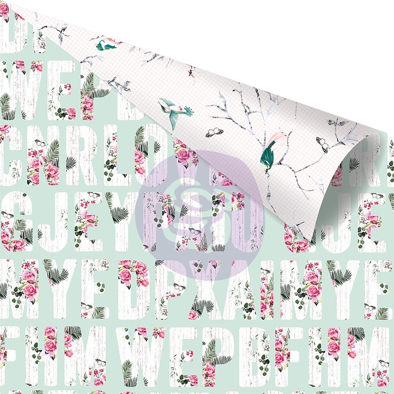 Лист двусторонней бумаги с фольгированием Beautiful Messages Havana Champagne Gold Foiled Double-Sided Cardstock 12"X12"