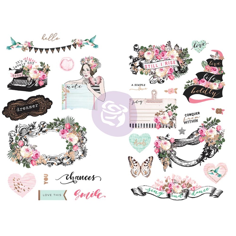 Чипборд на клеевой основе Havana Chipboard Stickers 5"X8" 2/Pkg