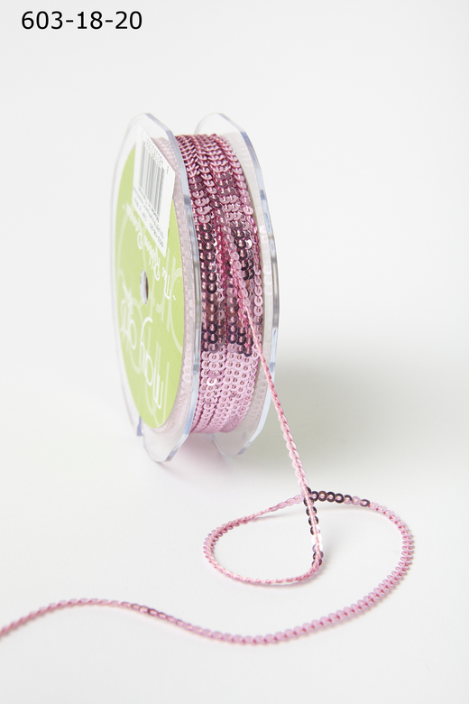 Тесьма с пайетками Rose 1/8 Inch Mini Sequin Single Strand Ribbon