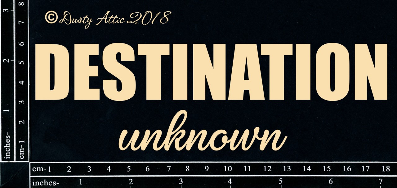 Чипборд 8*18см Destination Unknown Dusty Attic