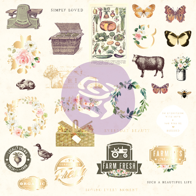 Высечки Spring Farmhouse Ephemera Cardstock Die-Cuts II 29/Pkg