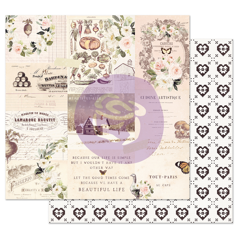 Лист двусторонней бумаги Wander Foiled Double-Sided Cardstock 12"X12"
