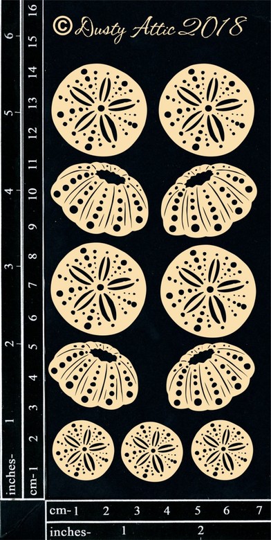 Чипборд Sand Dollars Dusty Attic