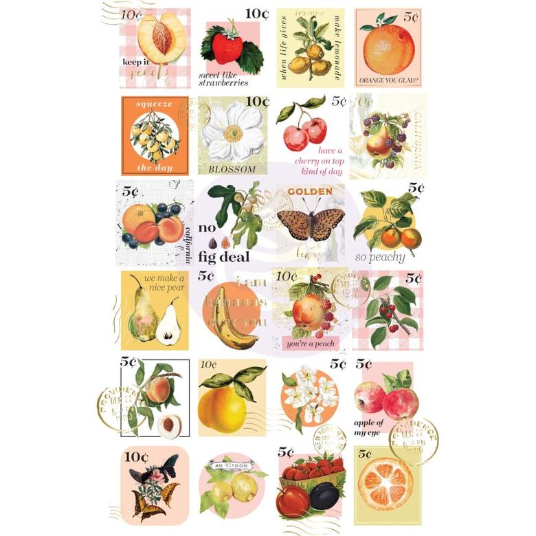 Наклейки Postage Stamps Prima Marketing Fruit Paradise Stickers 48/Pkg