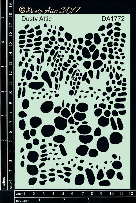 Трафарет 12*18см River Stones Stencil Dusty Attic