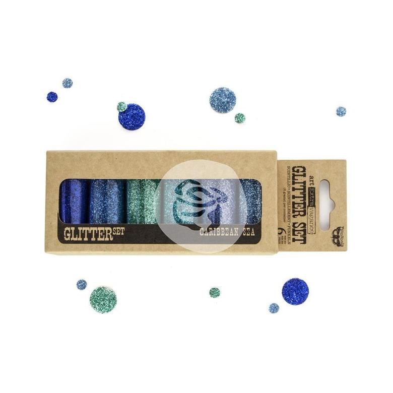 Набор глиттера Caribbean Seas Finnabair Art Extravagance Glitter 6g 6/Pkg