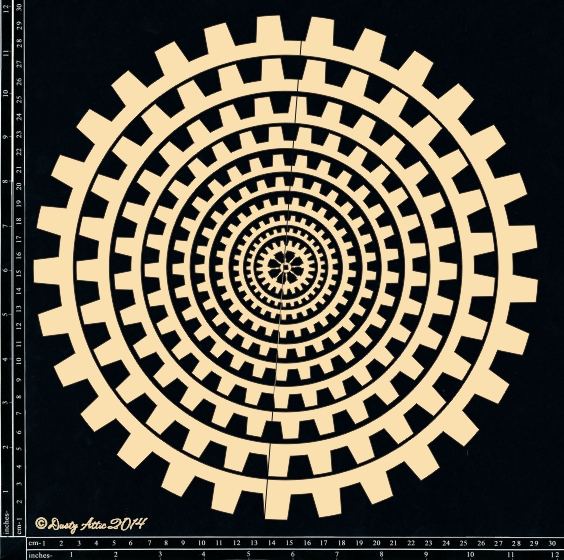 Чипборд 30*30см Cogs Frame Set Dusty Attic