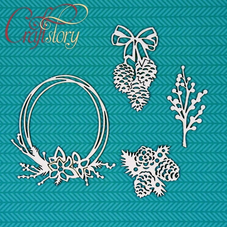 Чипборд Новогодняя рамка