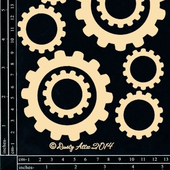 Чипборд 13*30см Jumbo Cogs - 10pk Dusty Attic