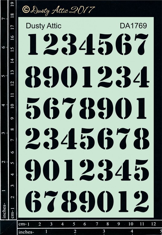 Трафарет 12*18 см Number Dusty Attic