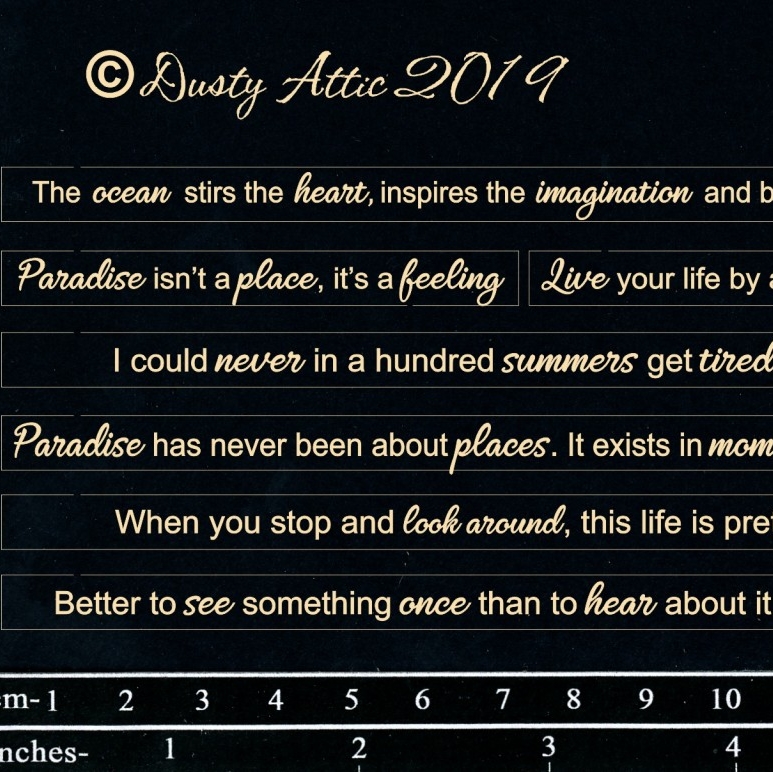 Чипборд Quoted Sentiments #2 Black Dusty Attic