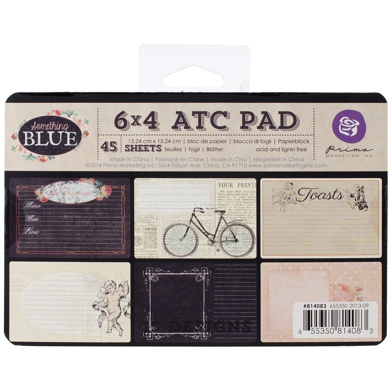 Карточки 1/3 набора Something Blue Collection - 4"x6" ATC Pad
