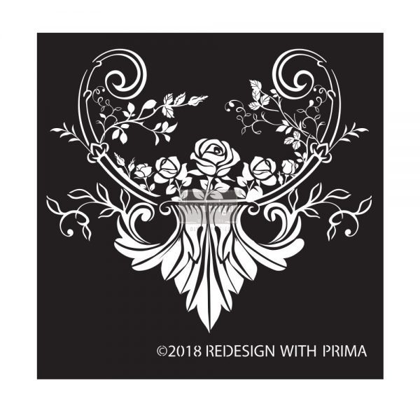 Трафарет на клеевой основе Redesign Adhesive Silk Screen Stencil - Provence Rose