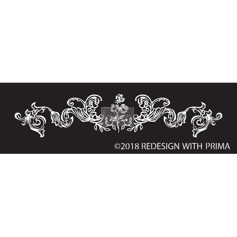 Трафарет на клеевой основе Redesign Adhesive Silk Screen Stencil - Adelaide Scrollwork