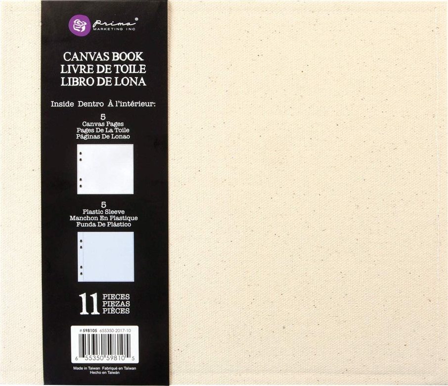 Заготовка MIxed Media альбома Prima Marketing Mixed Media Canvas Book 9"X7.5"X2"