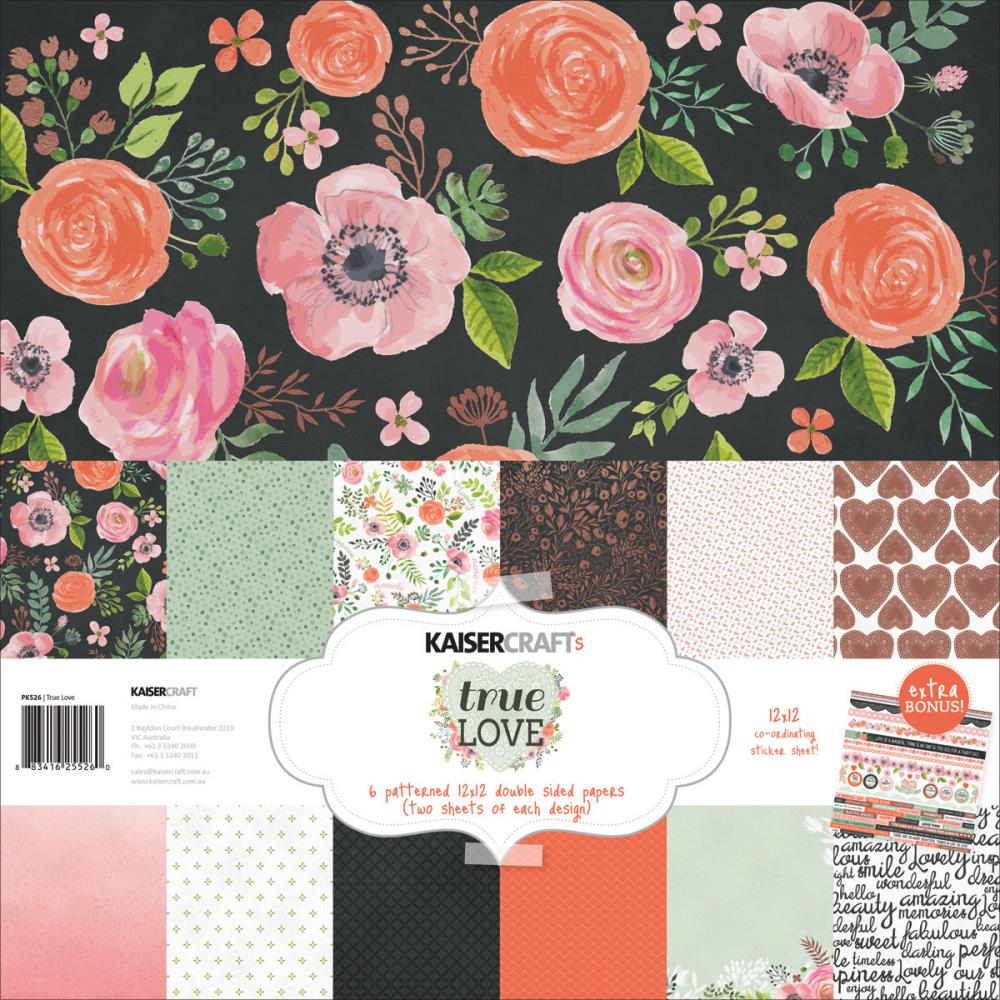 Набор бумаги 30*30см True Love Kaisercraft