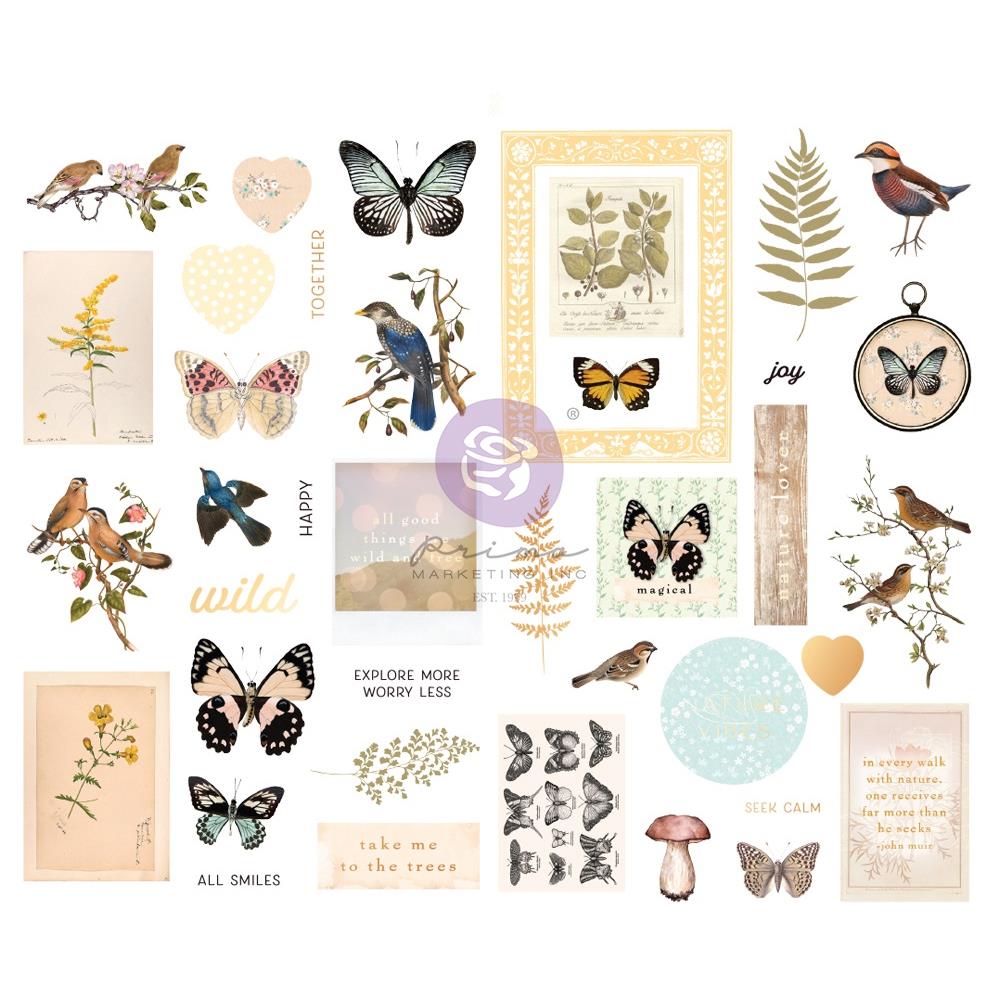 Чипборд Nature Lover Chipboard Stickers 39/Pkg Shapes W/Foil Accents