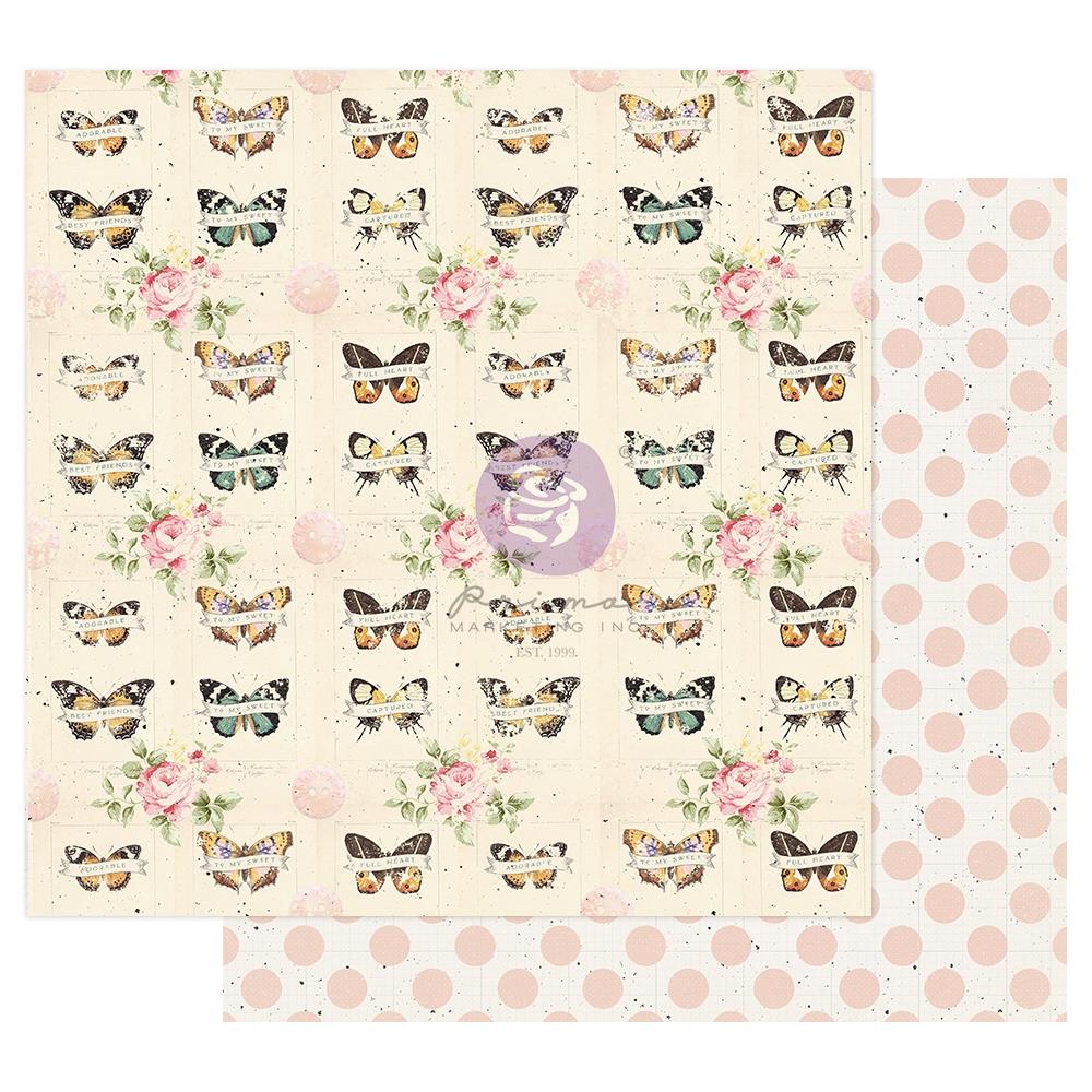 Лист двусторонней бумаги с фольгированием Captured Memories My Sweet By Frank Garcia Double-Sided Cardstock 12"X12"