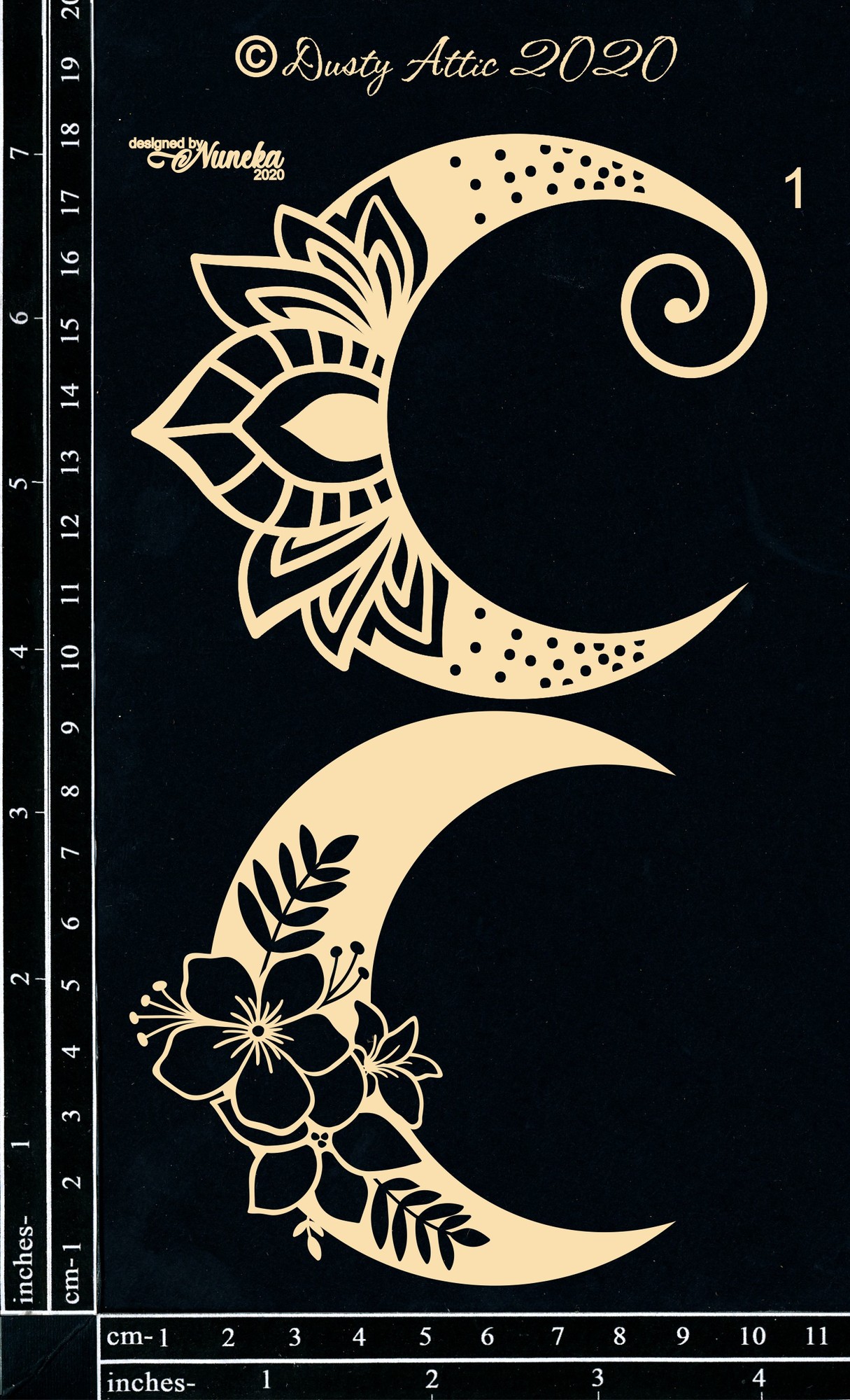 Чипборд Moons #1 – by Nuneka Dusty Attic