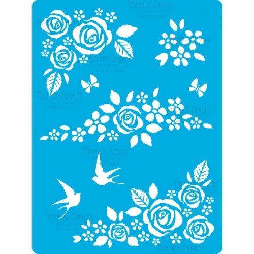 Трафарет Нежность, 14,5*19 см Фабрика Декору