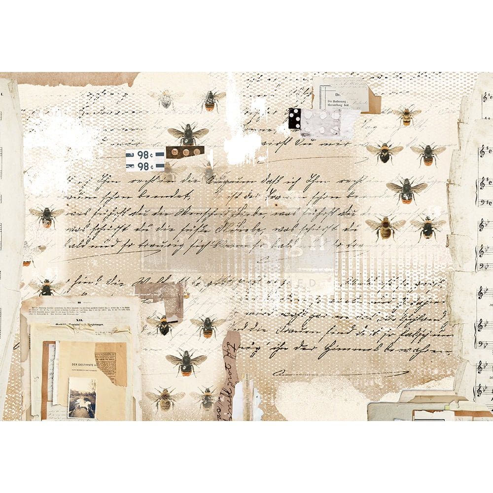 Рисовая бумага Redesign Decor Rice Paper – Mysterious Notes – 11.5″ x 16.25″