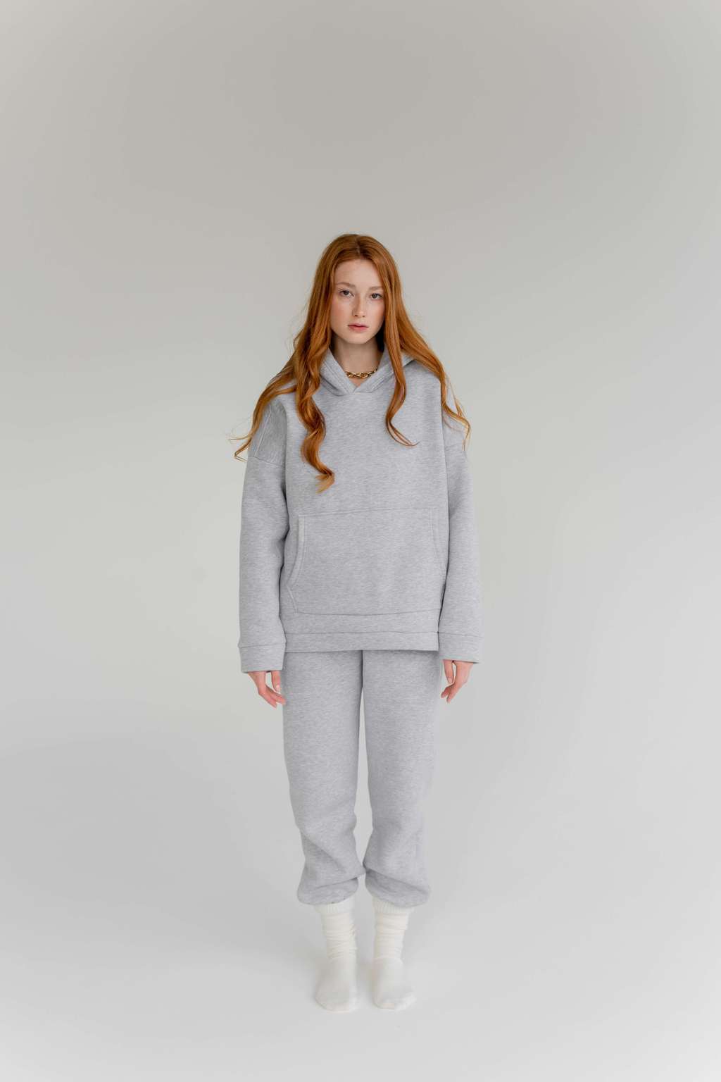 Джоггеры BASIC цвета "Хмурое утро"