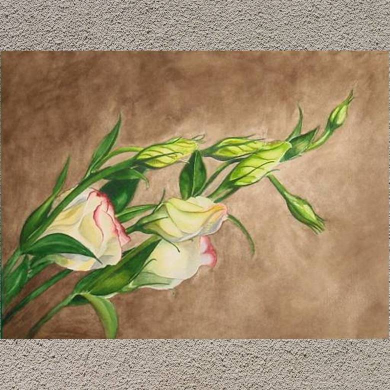 цветы акварель натюрморт эустома 112