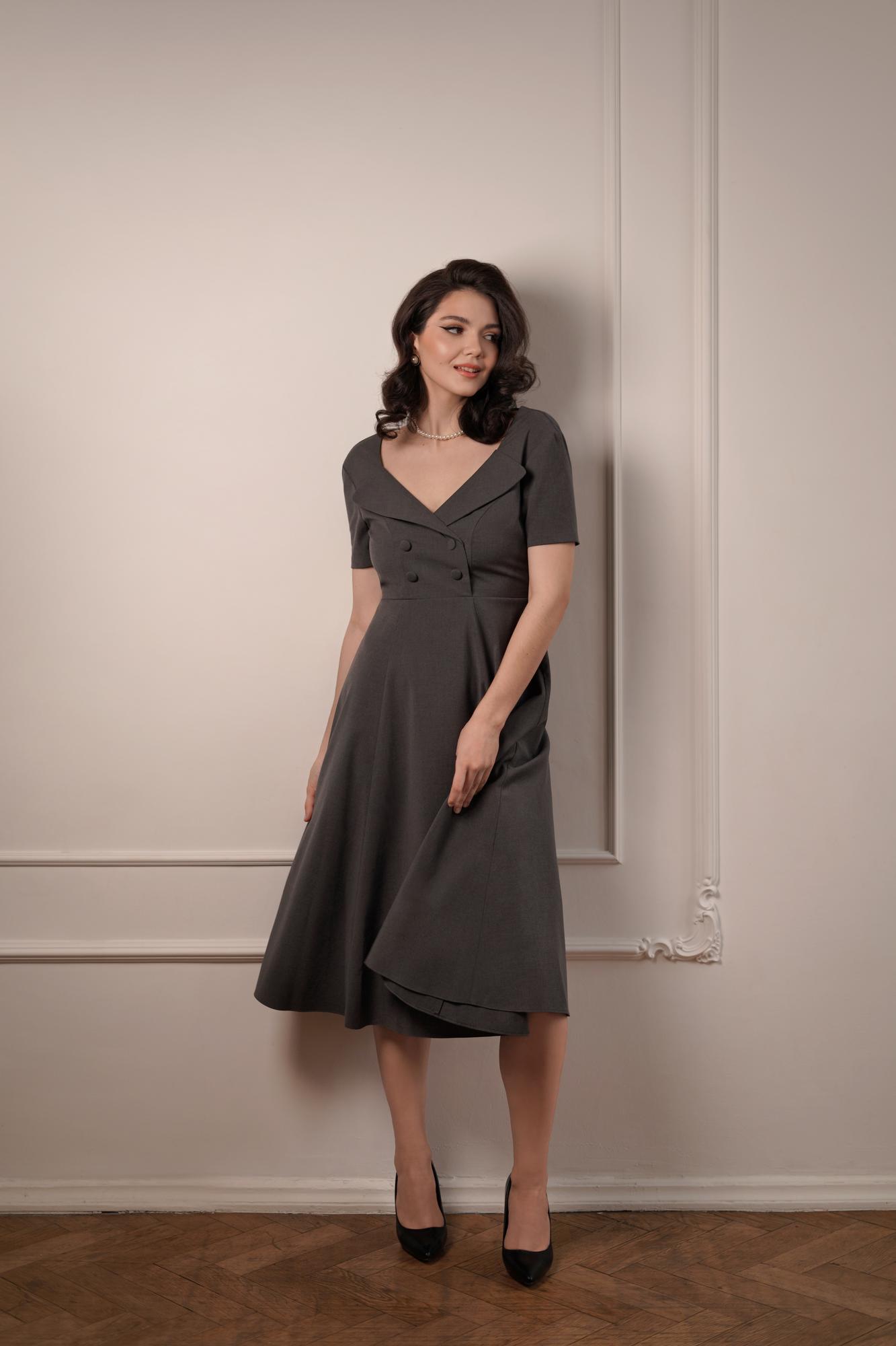 Платье Бриджит серое