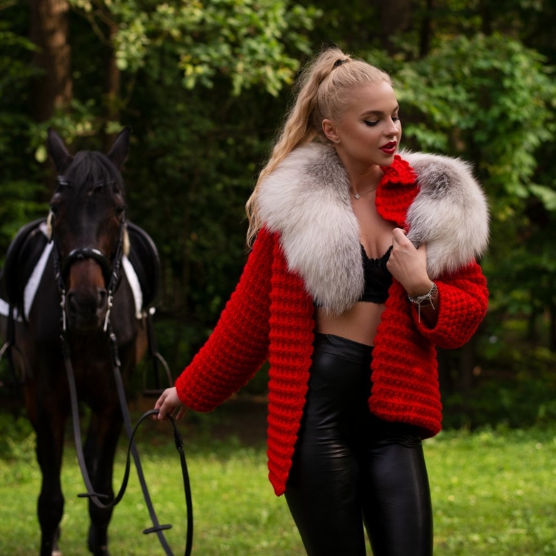 Жакет-пальто крючком "Искушение"