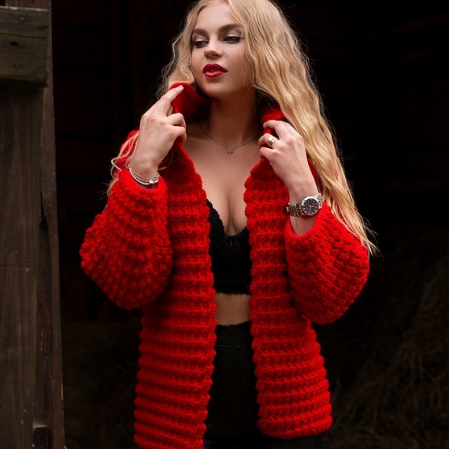 Жакет-пальто крючком "Искушение"